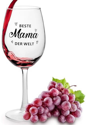 Weihnachtsgeschenke für Mama Frauen,350ml Glas Weinglas,Mama Oma Geschenk | Geschirrspüler Sicherheit Weinglas mit Gravur,Weihnachtsgeschenke für Frauen Oma zum Weihnachten,Nikolaus Geschenke