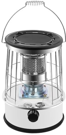 6L Tragbarer Kerosin-Heizstrahler mit 360° Surround-Heizung | Griff Camping & Outdoor Herd für Terrasse, Deck, Angeln & Innenbereich