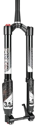 HOMSXPAC Forcella ad Aria MTB DH 26'' per Mountain Bike da Discesa, Escursione invertita, Perno Passante Conico Regolabile da 120 mm, Boost 15x110 mm, Blocco Manuale