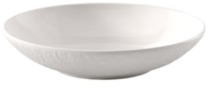 Villeroy & Boch – Manufacture Ice Schale, ca. 23,5 × 23,5 × 5 cm, Weiß mit matt-glänzender Eisoptik, spülmaschinenfest & mikrowellensicher, Servierschale, Premium Porzellan
