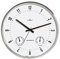 Dugena Wanduhr, Funkuhrwerk, Thermometer, Hygrometer, Metallgehäuse, ø 25 cm, inklusive Batterie (ø 33 cm)