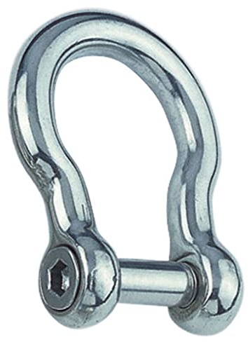Rundschäkel, geschmiedet, geschweifte Form, Innensechskant, 16mm
