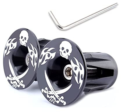 ZFZ Bicycle Handlebar Bar End Plugs Caps – Aluminum Handle Bar Ends Caps, Suitable for Most Bicycles Road Bike Mountain Bike BMX MTB Fixie(1 Pair)
