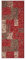 Hanse Home Teppich Kirie – Patchwork Teppich Kurzflor Modern Vintage Design Teppiche für Esszimmer, Wohnzimmer, Kinderzimmer, Flur, Schlafzimmer, Küche – Rot Braun 80x250cm