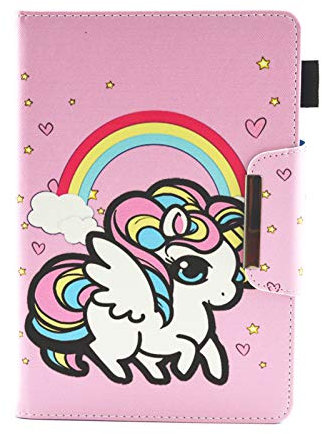 HereMore - Funda Universal para iPad 2018, Galaxy A6 de 10,1, ASUS ZenPad 10, Lenovo TB-X103F/Tab 2 A10-70, Huawei MediaPad T3 T5 10/M5 Lite 10, Unicornio