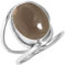 Jeweloporium 925 Silber Ringe für Damen Größe 56(17.8) Braun Rauchiger Topas Edelstein Jahrgang Silber Ringe Jubiläum - Geschenk Solitär Schmuck