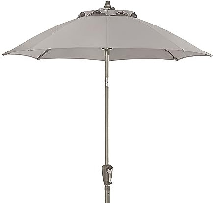 Dehner - Sombrilla Vido, 150 cm de diámetro, Altura 223 cm, de Aluminio y poliéster, Color marrón Topo