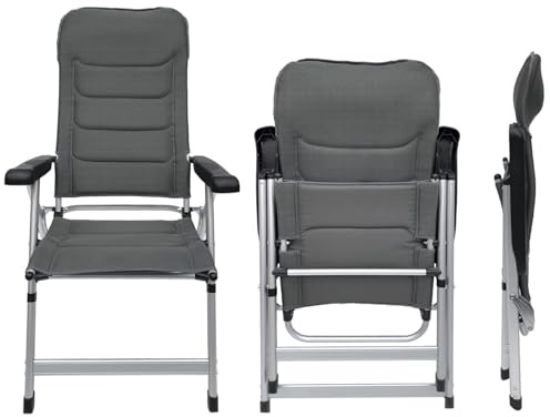 osoltus Alu Camping Klappsessel Soft Touch 3D MESH AIR anthrazit