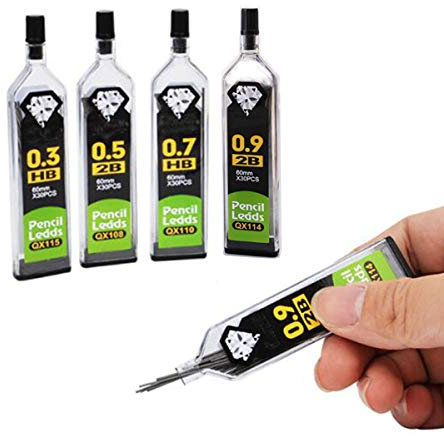 TOOLSTAR Lot de 150 mines HB de rechange pour porte-mines automatiques et mécaniques 0,3 mm