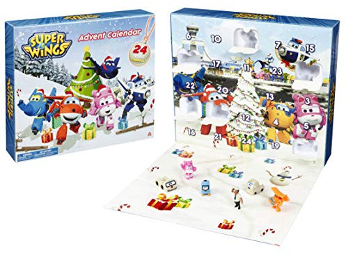 Waiky Germany GmbH EU730910-Advent Calendar inkl. 24 Figuren Superwings AK SWG Super Wings Adventskalender 2019, bunt