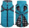 Warm Pet Dog Coats and Jackets,Waterproof Reflective Pet Dog Harness Vest Winter Puppy Clothes with Chest Strap, Outdoor Walking Adjustable Chest Strap-Blue-XL