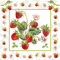 20 Servietten Zahlreiche Erdbeeren | Essen | Frühling | Sommer 33x33cm