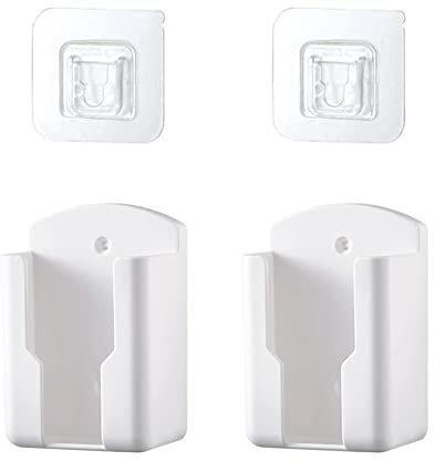 2 Pcs Wall Mount Remote Control Holder Media Player Controller Holder, Air-Conditioner Remote Tray TV Remote Organizer Caddy Box for Home Nightstand Office Desk School Supply Storage (Medium)