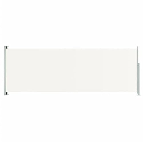 vidaXL Seitenmarkise Ausziehbar Sonnenschutz Sichtschutz Windschutz Seitenwandmarkise Seitenrollo Markise Balkon Garten Terrasse 220x600cm Creme