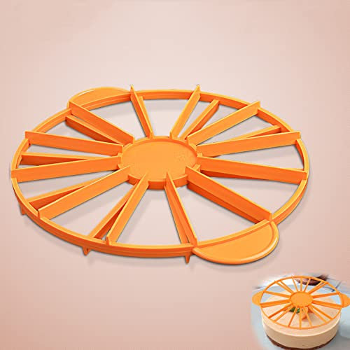 NatureMan Marqueur de tranches à gâteau rondes et trancheuses à tarte, séparateur de gâteau, coupe-cheesecake, 10 ou 12 tranches double face, fonctionne pour les gâteaux de 25,4 cm de diamètre