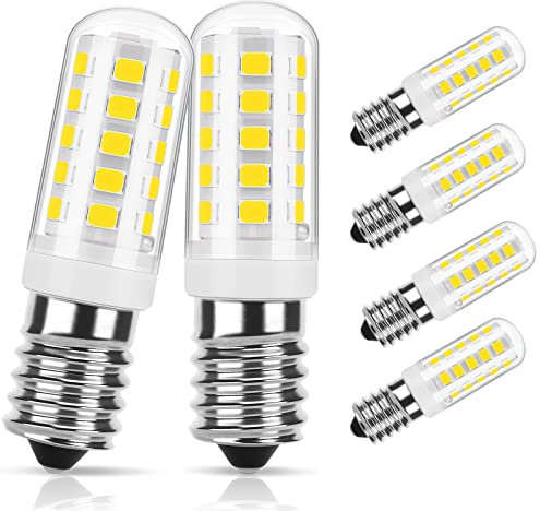 DiCUNO Dimmable Ampoule LED E14, Petite base à vis ampoule LED pour hotte et réfrigérateur, Blanc froid 6000K, 2.5W équivalent 30W lampes halogènes, 300LM, 6 Pièces