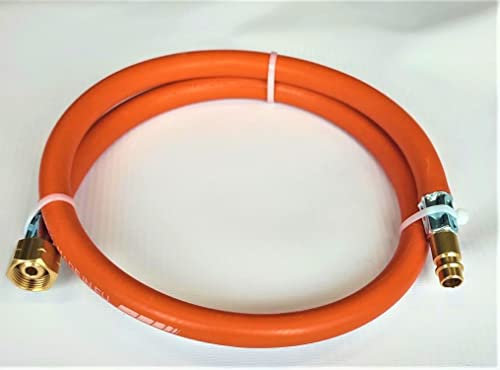 ZaTeChS Propan Butan Gasschlauch 50cm (0.5m) | 20 bar | Ø6.3mm | DN7.2 3/8 Zoll LKS Anschluß mit Schnellkupplung | bis -30°C | Propangasschlauch | Gasschläuche | Gas Hose für Camping, Gasgrillgeräte