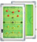 RoseFlower Taktikmappe Fußball, Professional Fussball Taktiktafel Taktikboard Football Coach Board Futsal Hallenfußballs mit Magnete, Stifte, Radiergummi - Ideal für Taktiken und Spielanpassungen