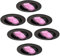 Ledvion - 6X SMART LED Einbaustrahler Amsterdam, Schwarz, Dimmbar, Rund, RGBWW, 2 Jahre Garantie