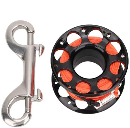 Agatige Tauchen Reel, Tauch Fingerspule, Mini Tauchspule, Tauchen Linie Spool, Schwarz 15 M Langlebige Kunststoff Scuba Diving Fingerspule, Taucherzubehör Für Tauchaktivitäten Im Freien