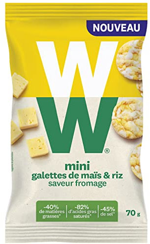 WW Mini Galettes de Maïs & Riz Saveur Fromage, 1 paquet, 70g, 220280
