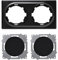 OneKeyElectro Set: 2x Ein-Aus-Lichtschalter, unterputz, matt-Antifingerprint, Schutzart IP20, 230V/16A, rund mit Abdeckrahmen 2fach, waagerecht, schwarz