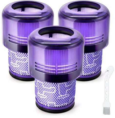 KNOWOM V11 Filter for Dyson, 3 Pack Washable Replacement Filter For Dyson V11 Animal V11Absolute V11 Torque Drive V15 Detect SV14 Cordless Vacuum Cleaner, Replace Part #970013-02