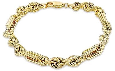 Carissima Gold Women's 9ct Yellow Gold Chunky Figaro Rope Bracelet
