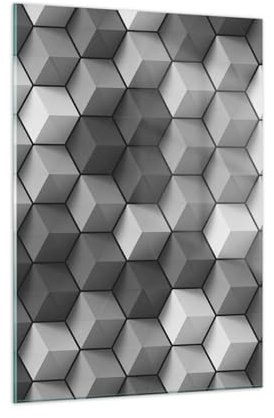 ARTTOR Bilder auf Glas 50x70 cm Wandbild Glasdruck 3D Abstrakt - 5228
