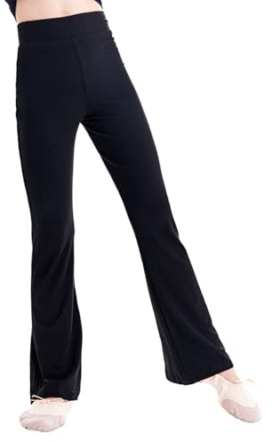 Daydance Toddler Girls Black Flare Leggings Modal Boot Cut Dance Pants for Ballet, Yoga, Jazz, Gymnastics, Exercise and Workout