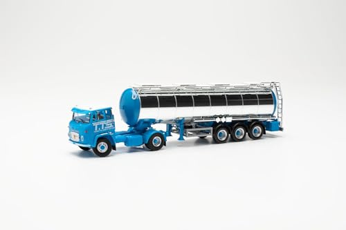 Herpa LKW Modell Scania LB 76 Chromtank-Sattelzug TTS, Miniatur im Maßstab 1:87, Sammlerstück, Made in Germany, Kunststoff
