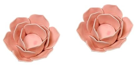 PRETYZOOM Wohnkultur 2st Kerzenhalter Teelichthalter Leuchter Blumenhalter Retro-kerzenständer Lilie Kerzenständer Weihrauchhalter Blumenkerze Floraler Kandelaber Hochzeit Duftender Tee