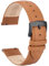 OTTOODY Leder Uhrenarmbänder 22mm 21mm 20mm 18mm 16mm Armband, Schnellverschluß Eleganten Leder Uhrenarmband für Damen Herren, Hochwertige Ersatz Leder Armband für Uhr & Smartwatch, Schwarze Schnalle