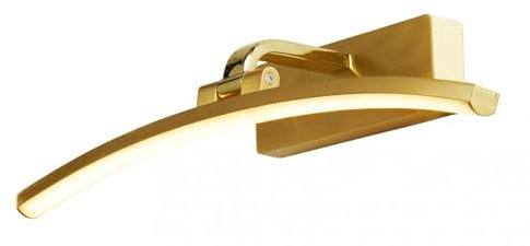 Searchlight Santorini 40 cm große Bilderleuchte aus satiniertem Messing, gebürstetes Metall