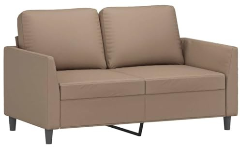 vidaXL 2-Sitzer-Sofa Cappuccino-Braun 120 cm Kunstleder