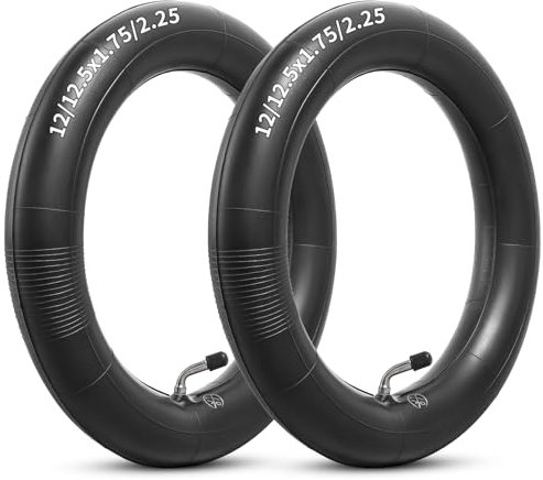 12/12.5x1.75x2.25 Verdickung 40% Schlauch, 12 1/2x2 1/4 Fahrradschlauch mit CR202 Winkelventil, 12 Zoll Schlauch Kompatibel mit Meisten 12x1.75/2.125 12x2.25 12.5x1.75/2.25 Kinderfahrrad