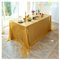 Party Tischdecke Geburtstag, Tischtuch 230x230CM Polyester Tischdecke Abwaschbar Küche Einfarbig Pailletten Tischdecke für Außenbereich, Gold