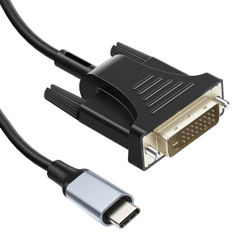 Adaptador de cable DVI – 4K @ 60 Hz DVI-D Dual Link Male Compatible con MacBook, iPad, Dell XPS etc. Convertidor de cable para monitor, TV, proyector 2 m