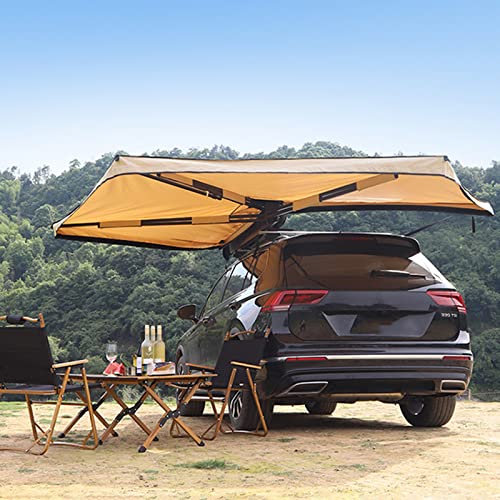 Miuxe Outdoor Camping Car Canopy Shade Tent Large Car Gazebo Tent Big Space Car Rear Hatch Extension Tents SUV Tailgate Awning Trunk Tent for Sun Shelter Sun Canopy Awning for Camper Vans