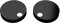 nuie TSC402 Accessory Modern Bathroom Toilet Seat Cover Caps, 70 x 70 x 99mm, Matt Black