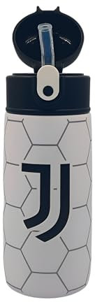 SEVEN Borraccia F.C. JUVENTUS Calcio, Nero Bianco, Borraccia Termica in Acciaio Inox Interno Esterno, Mantenimento Temperatura fino a 24h, Borraccia Scuola Bambino - Bottle Termica