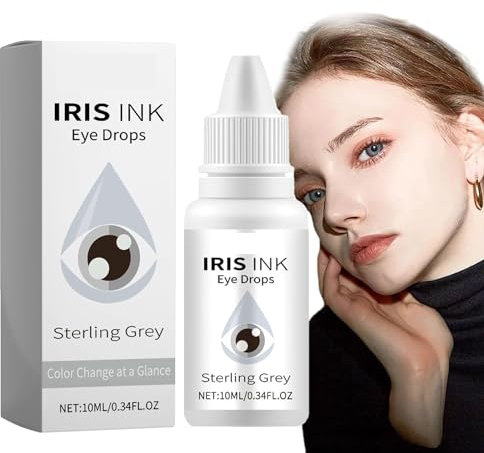 Irisink Color Changing Eye Drops,Fancy Drops Change Your Eye Color, Irisink Pro Eye Drops,Eye Color Changing Drops,Moisturizing Eye Drops,Lighten & Brighten Your Eye Color (Grey)