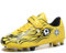 GOGOUP Football Boots Boys Astro Turf Football Boots Indoor Outdoor Athletic Sneakers Trainers Junior Football Boots Non-Slip Sports Shoes Unisex Gold 13 UK