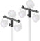 NiuNyuNeu Barra de iluminación para DJ, barra en T, extensión de barra transversal, 3 luces para trípode, altavoz, soporte de trípode de iluminación de DJ
