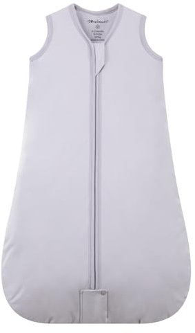 Mosebears Baby Schlafsack Winter 2.5 Tog,100% Baumwolle Baby Winterschlafsack für Babys 0-24 Monate(Light Grey,12-18 Monate)