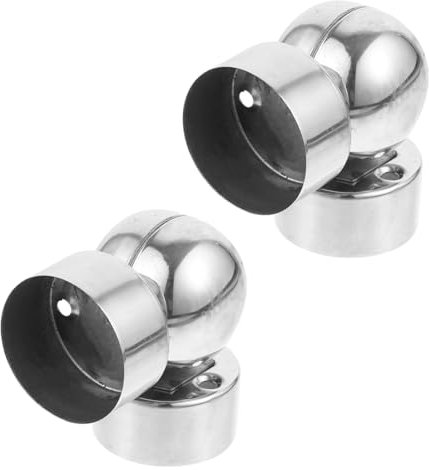 WATIIFUFU 2pcs Handrail End Covers for Stairway Stainless Steel Staircase Handrail End Caps Round Design Replacement for Garden Steps and Indoor Staircases