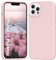 PuyaTeya Premium Cover Silicone Liquido per iPhone 13 Pro Max - Protettiva Antiurto a 4 Strati Con Rivestimento in Morbida Microfibra, Antigraffio (Rosa)