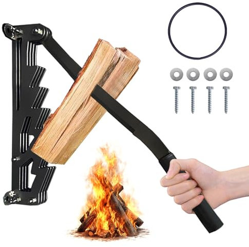 iToolMax Wall Mounted Kindling Splitter - 2024 New Carbon Steel Manual Kindling Maker, Indoor & Outdoor (Kindling Splitter)