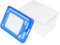 Happyyami Aquarium Portable avec Couvercle Mini Aquarium à Poissons Rouges en Plastique Réservoir De Transport pour Aquarium De Tortues Réservoir Créatif D'aquarium Réservoir Bêta Blue Abdos