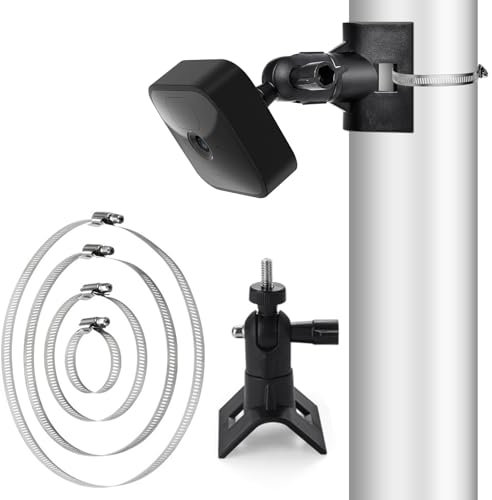 Guyode Ring Kamera Halterung mit Stahlfelgen, 360° Drehbarer Ring Solarpanel Halterung, Holder für Ring Stick Up Cam, Outdoor Kamera Masthalterung, Verstellbare Camera Indoor Halter Zubehör (Schwarz)